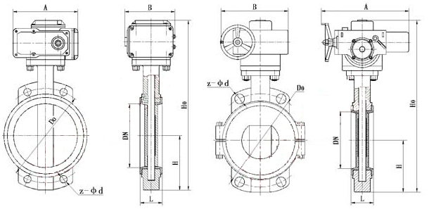 襯氟蝶閥結(jié)構(gòu)圖 襯氟蝶閥結(jié)構(gòu)圖